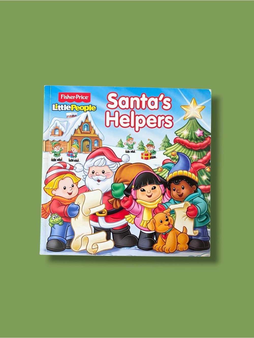 Santa's Helpers Holiday Book - Fisher Price Little People